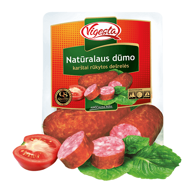 Vigesta - Naturalaus Dumo Hot Smoked Sausages kg (~600g)