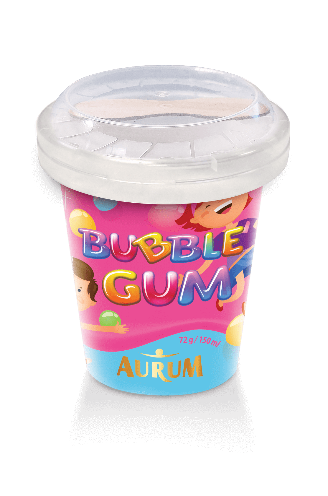 Aurum - Bubble Gum Flavoured 2 Coloured Ice Cream in Plastic Cup 150ml