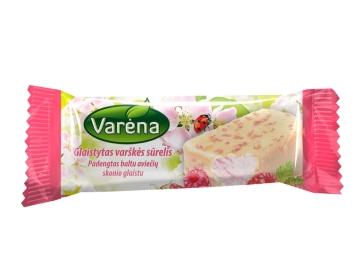 Varenos Pienelis - Glazed Curd Cheese Bar with Raspberries 40g