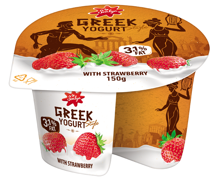 Pieno Zvaigzdes - Greek Yogurt with Strawberries 150g