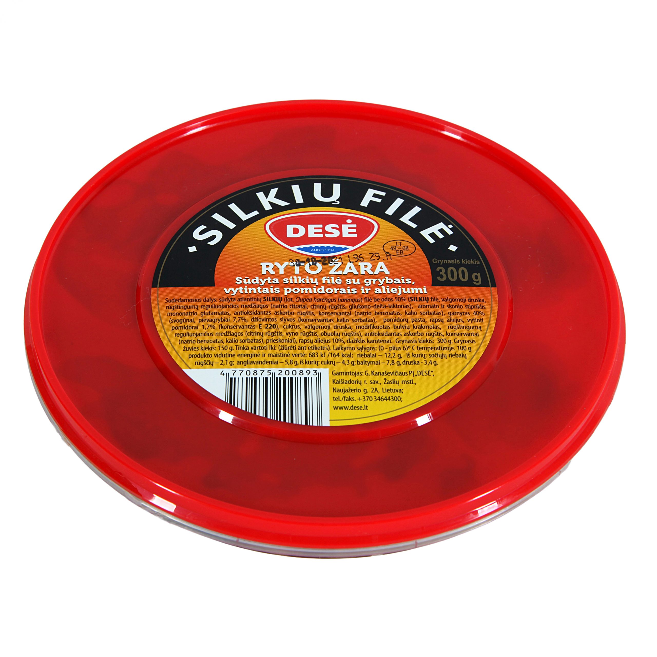 Dese - Salted Herring Fillet with Mushrooms, Dried Tomatoes and Oil 300g