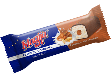 Magija - Quark Bar with Caramel and Peanuts Covered with Milk Chocolate 40g