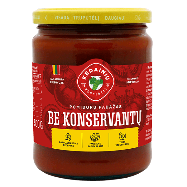 Kedainiu Konservai - Tomato Sauce without Preservatives 500ml
