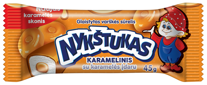 Nykstukas - Glazed Creamed Curd with Caramel Filling 45g