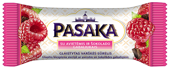 Pasaka - Glazed Curd Cheese Bar with Raspberries 40g