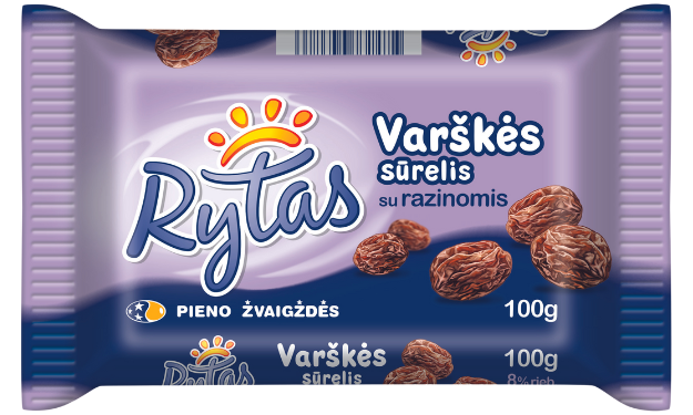 Rytas - Curd Cheese Bar with Raisins 100g