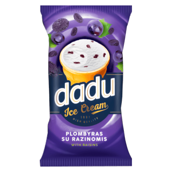 Dadu - Vanilla Ice Cream with Raisins in Waffer Cup 120ml