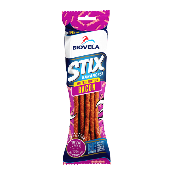 Biovela - Stix Kabanossi Bacon 100g
