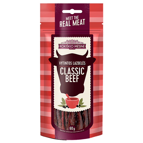 Rokiskio Mesine - Classic Dried Beef Sticks 60g
