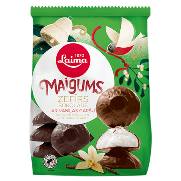 Laima - Maigums Vanilla Zephyr in Chocolate 135g
