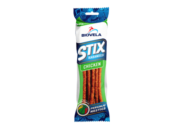 Karštai rūkytos lazdelės STIX KABANOSSI CHICKEN, a. r., 100 g