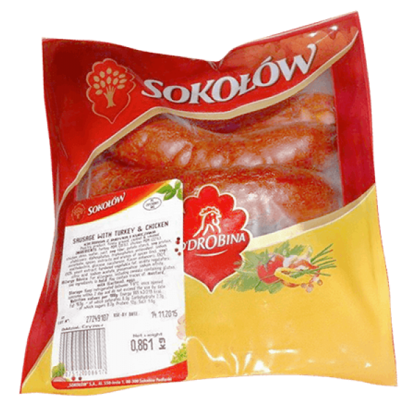 Sokolow - Sausage with Turkey and Chicken kg (~800g)
