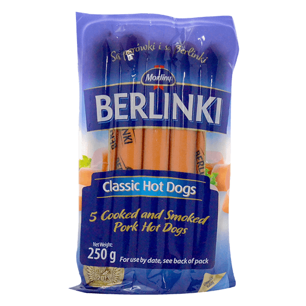 Morliny - Berlinki Classic Hot Dogs Sausages 250g