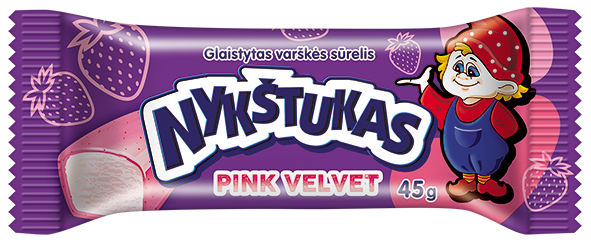 Nykstukas - Glazed Creamed Curd Pink Velvet with Strawberries 45g