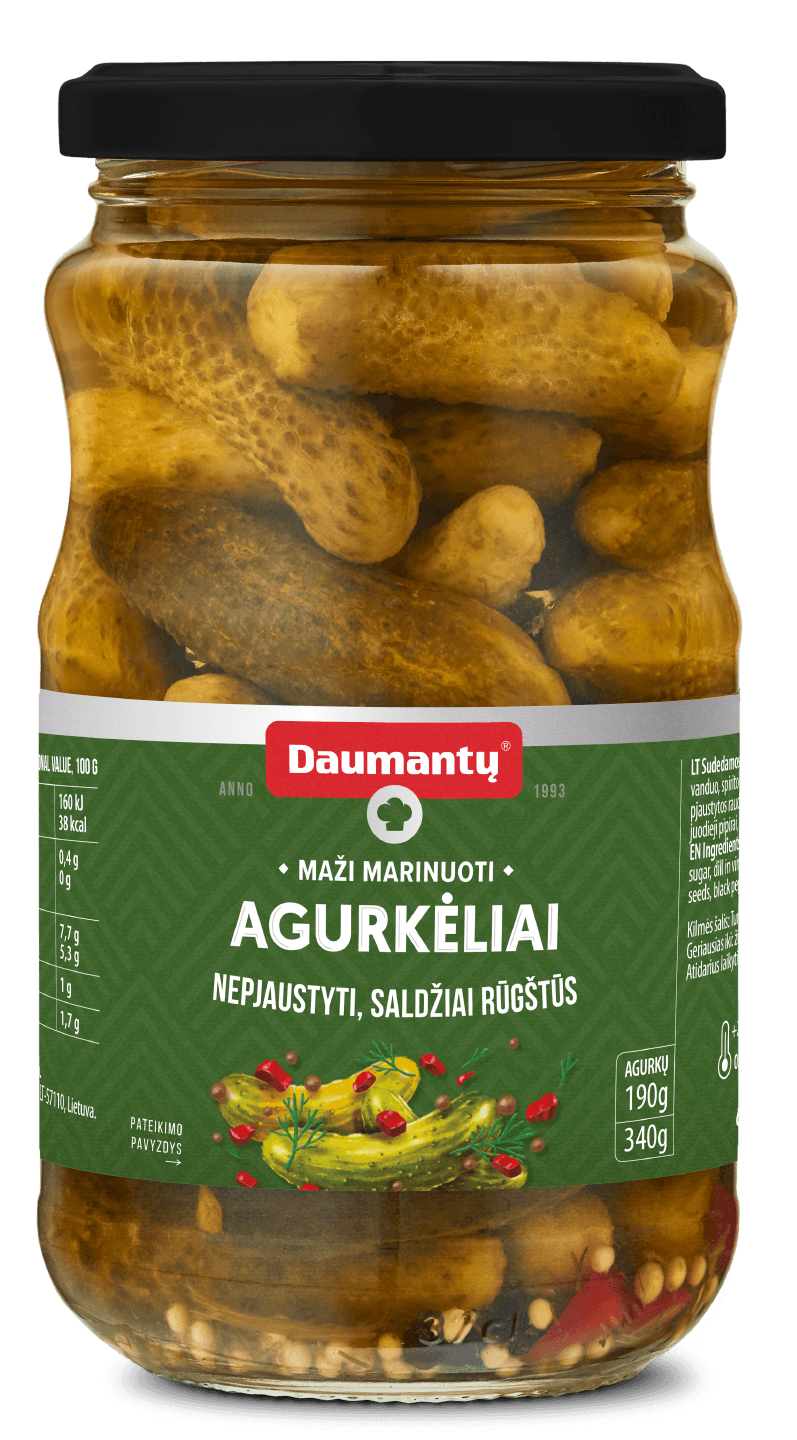 Daumantu - Pickled Gherkins 340g