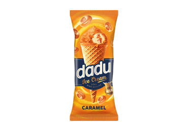 Dadu - Glazed Caramel Ice Cream with Caramel and Wafle in Cone 150ml