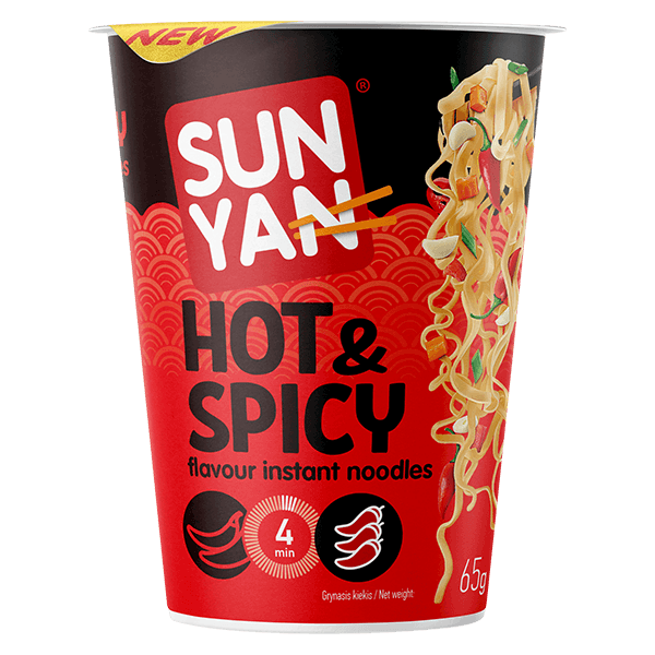 Sun Yan - Asian Style Cup Noodles Hot and Spicy Flavour 65g