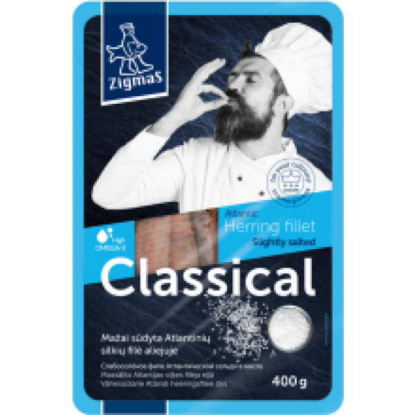 Zigmas - Classic Slightly Salted Herring Fillet in Oil 400g