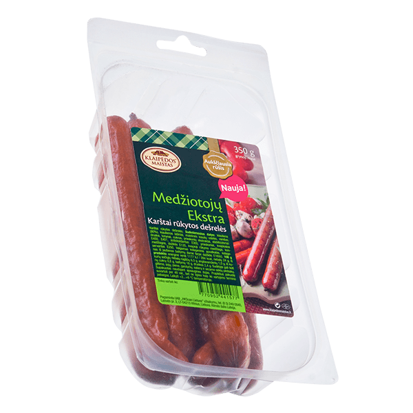 Klaipedos Maistas - Medziotoju Extra Hot Smoked Sausages 350g