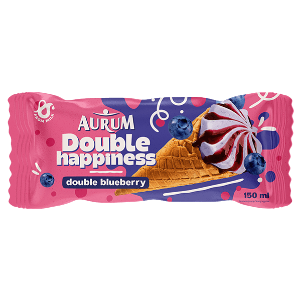Aurum - Double Happiness Vanilla Ice Cream with Blueberry 150ml