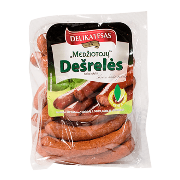 Delikatesas - Medziotoju Hot Smoked Sausages kg (~500g)