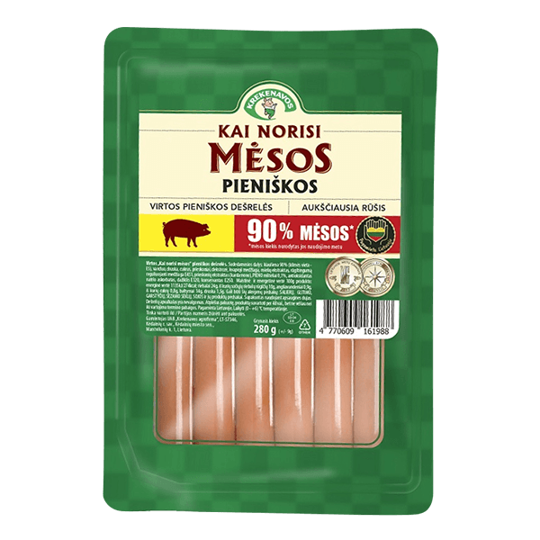 Krekenavos - Kai Norisi Mesos Cooked Sausages 280g