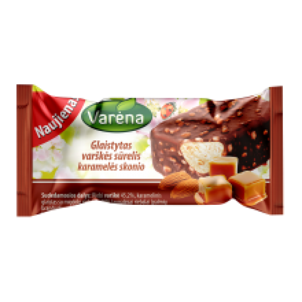 Varenos Pienelis - Caramel Flavour Glazed Curd Cheese Bar 40g