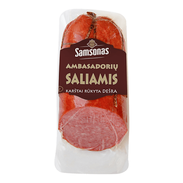 Samsonas - Ambasadoriu Salamis Hot Smoked Sausage kg (~500g)