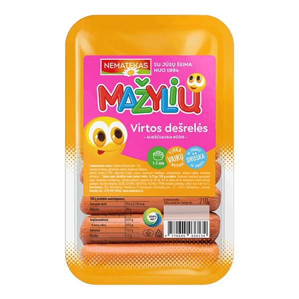 Nematekas - Mazyliu Cooked Frankfurters 210g