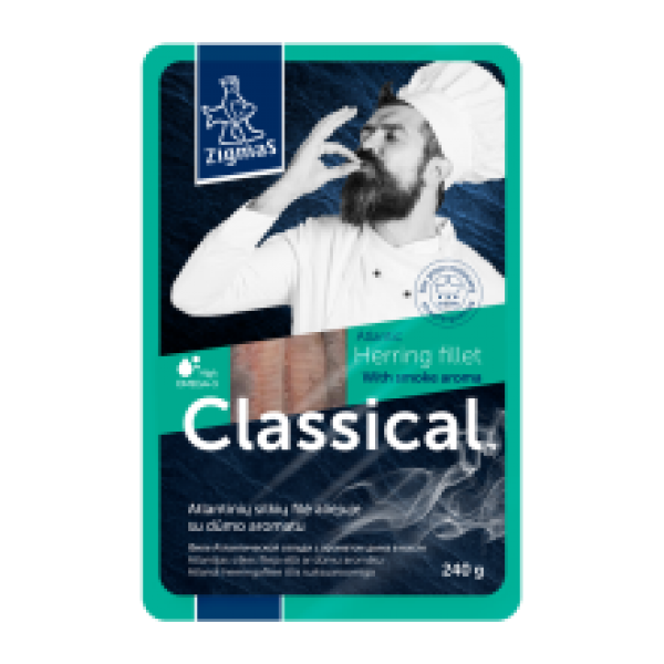 Zigmas - Classic Smoked Herring Fillet in Oil 240g