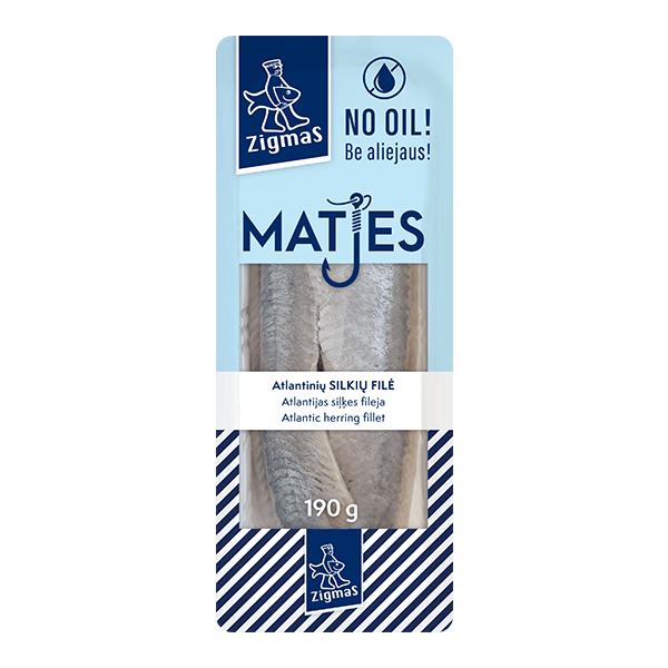 Zigmas - Mates Atlantic Herring Fillet with no Oil 190g