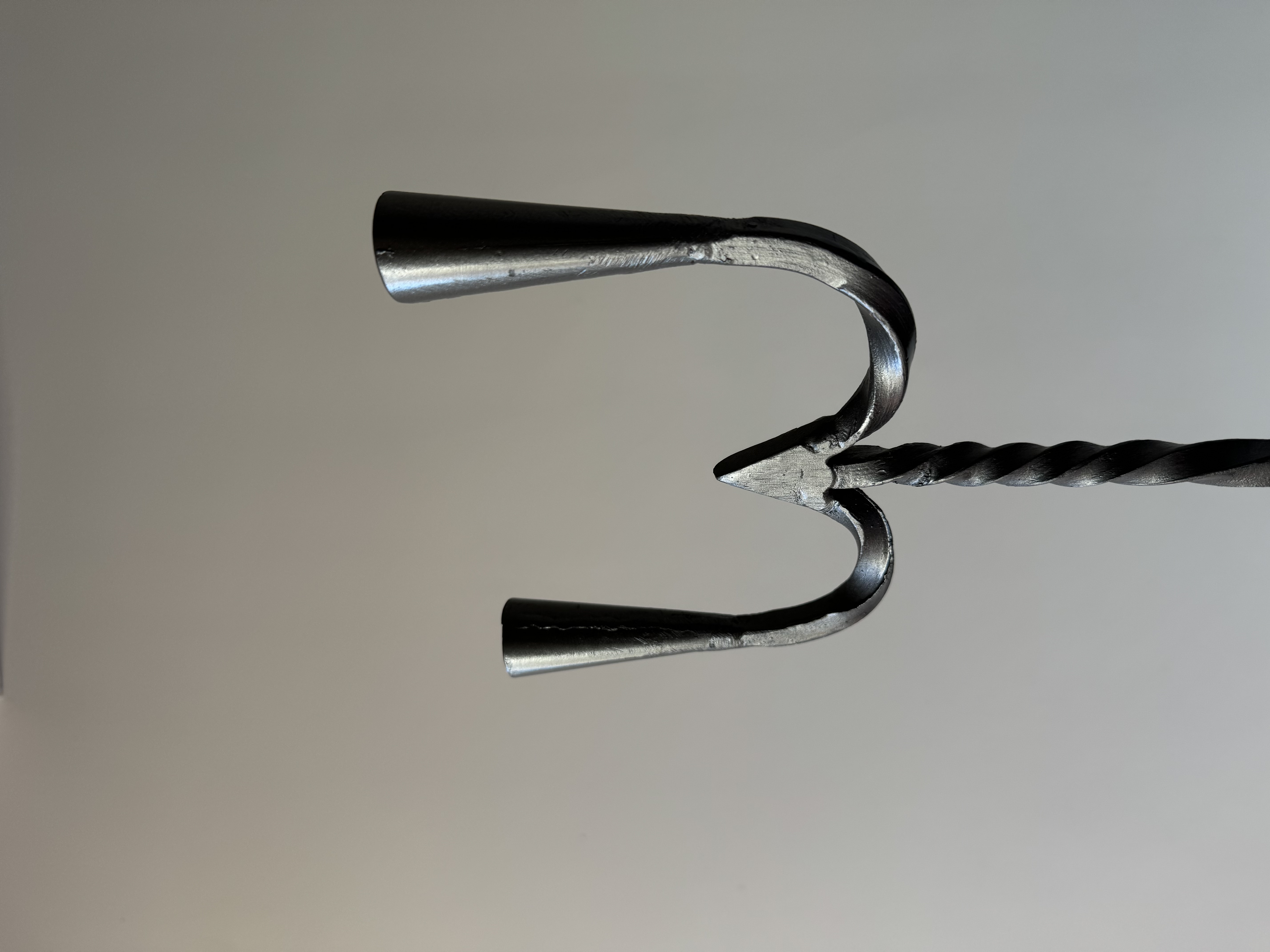 Hand-forged metal candle holder /Romania