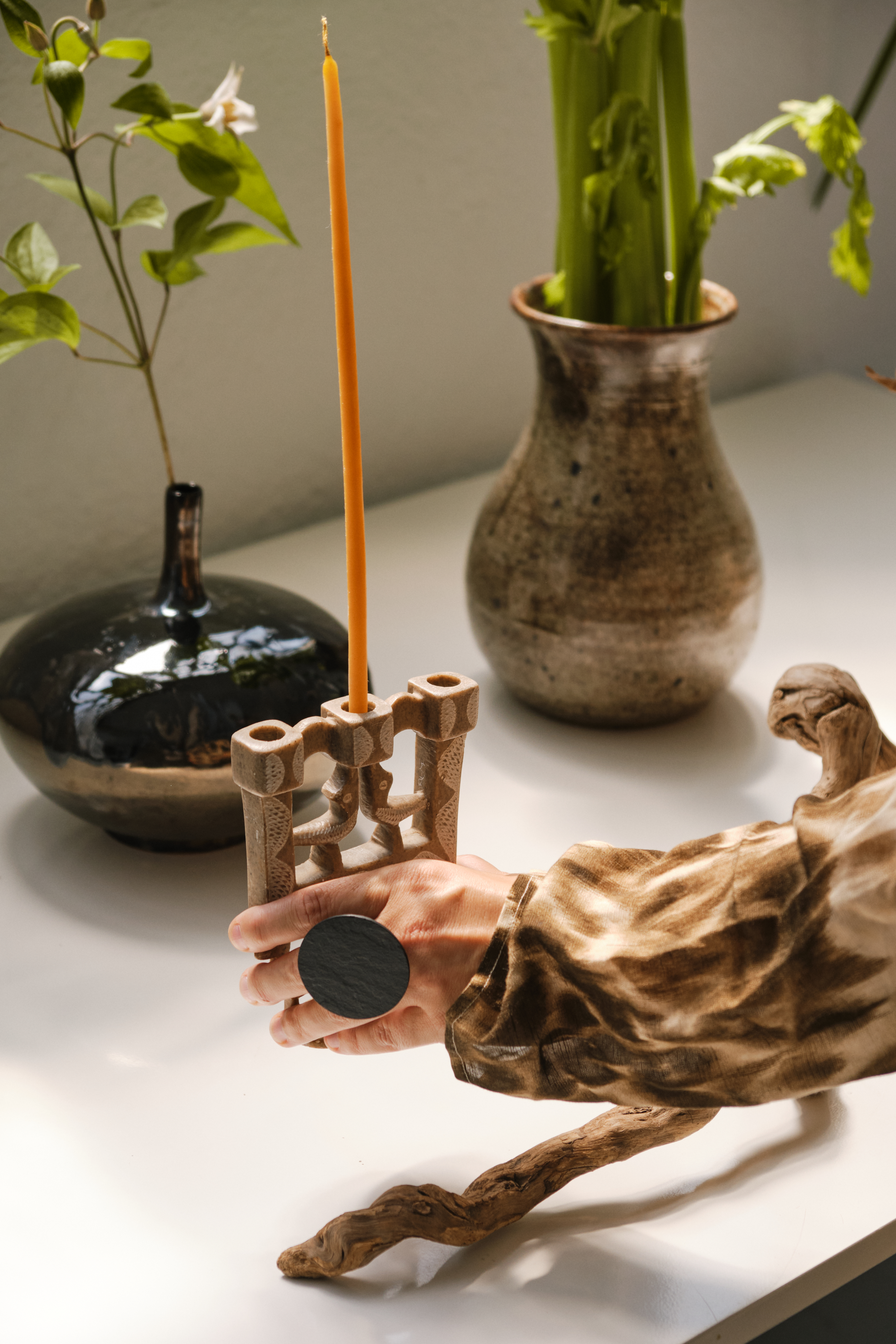 Candleholder for 3 candles from Morocco, 1970s