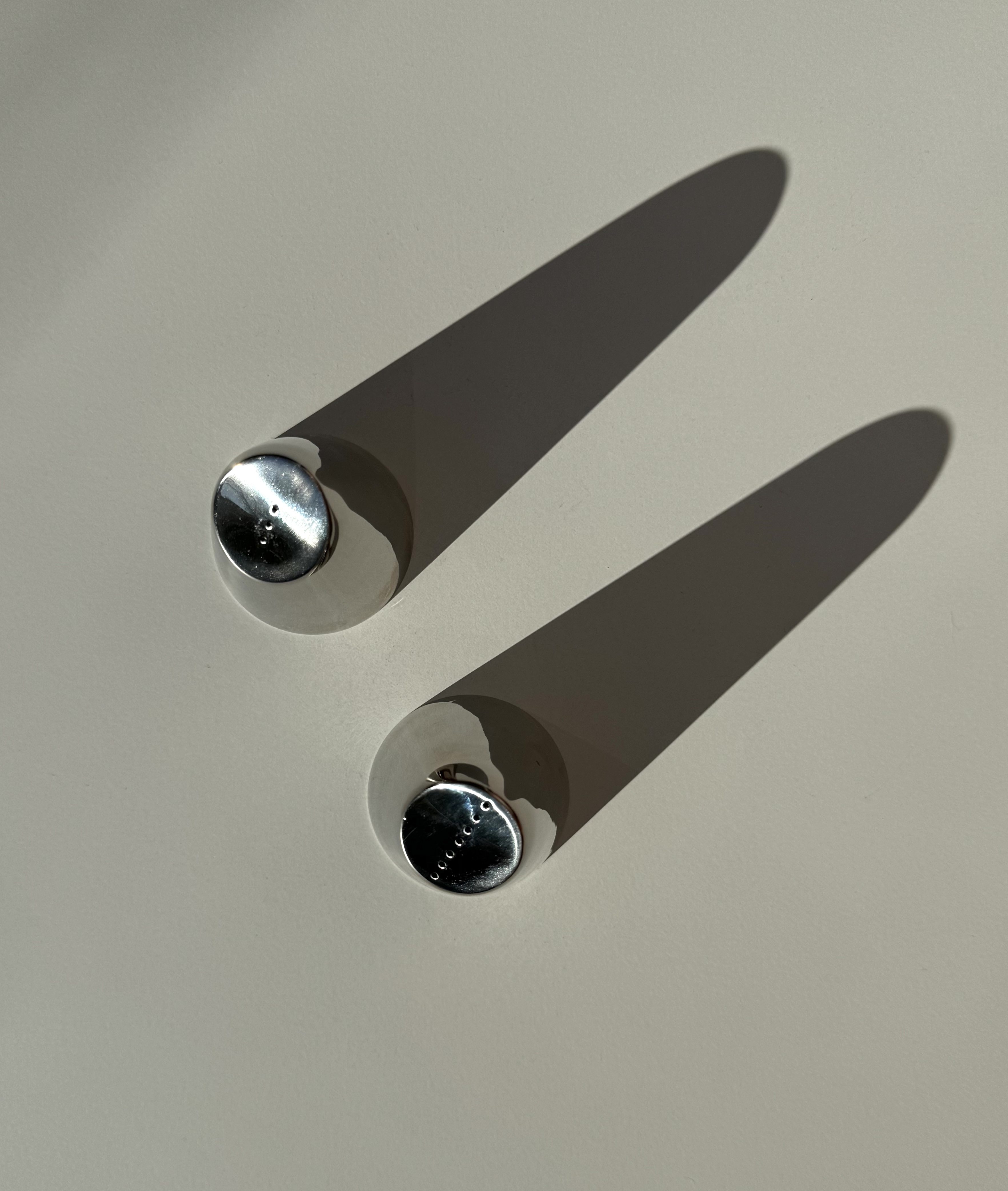 Metal salt and pepper shaker set by the German manufacturer WMF  