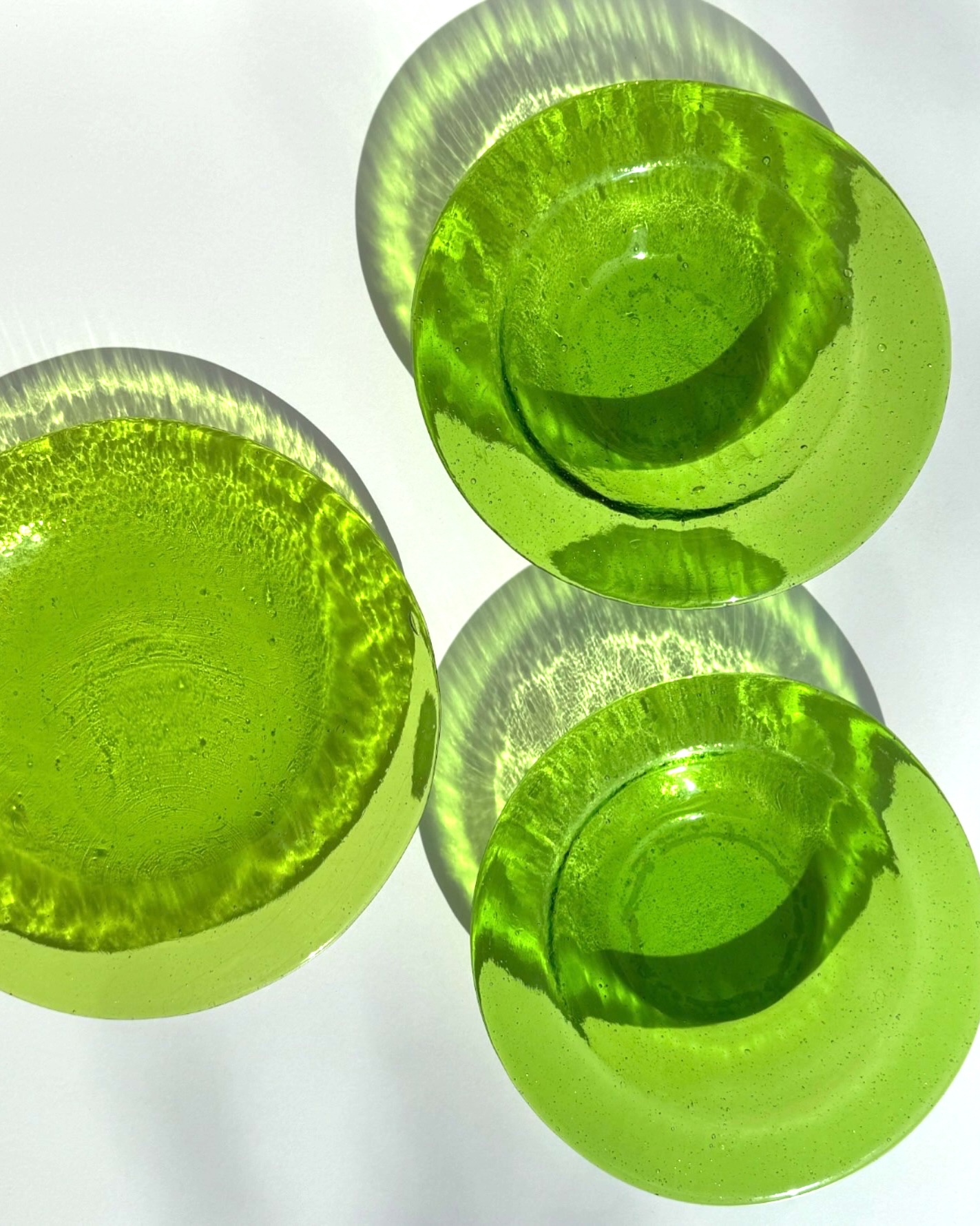 Hand made Glass Plates/Humppila Talonpoika/ Finland