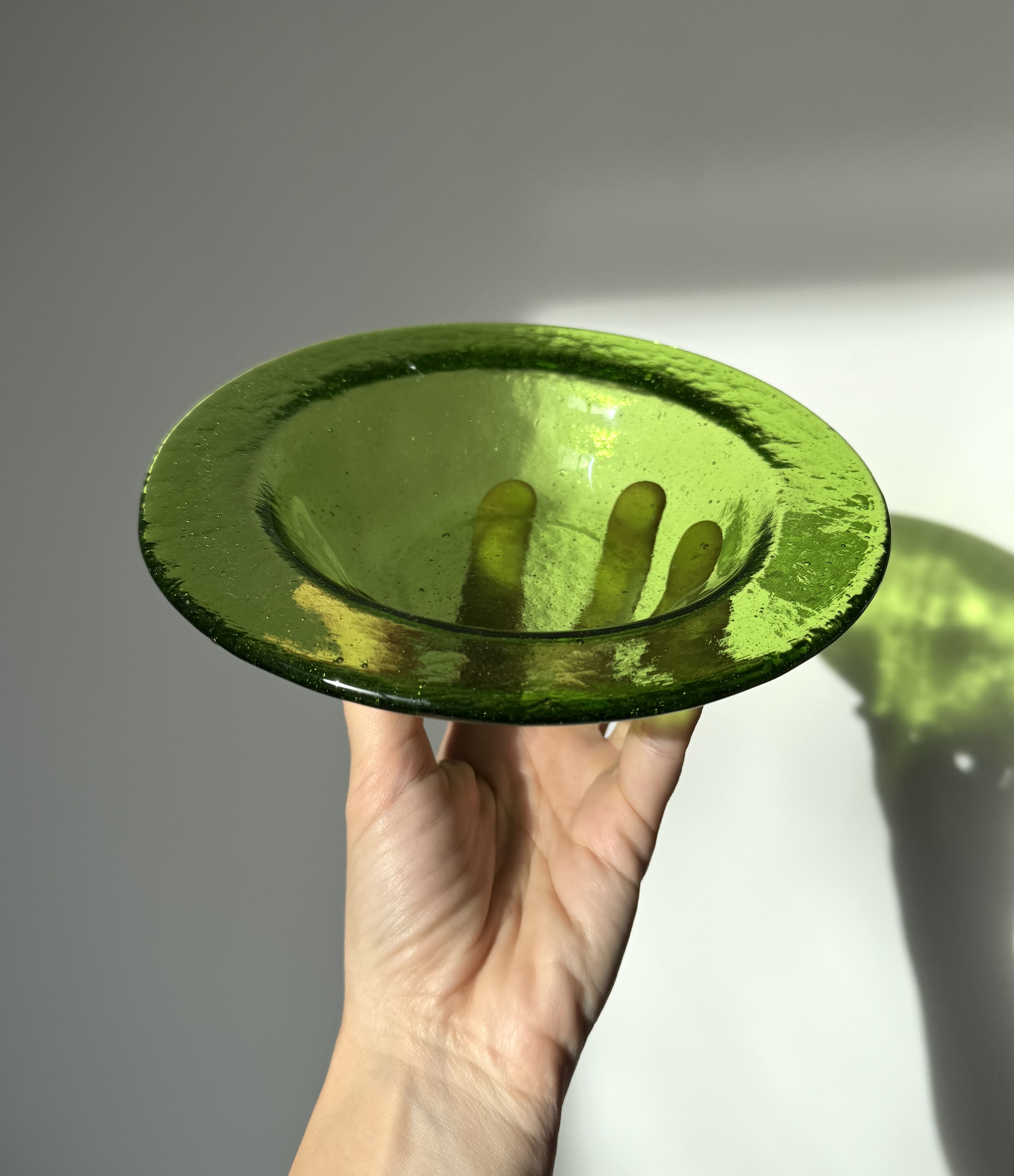 Hand made Glass Plates/Humppila Talonpoika/ Finland