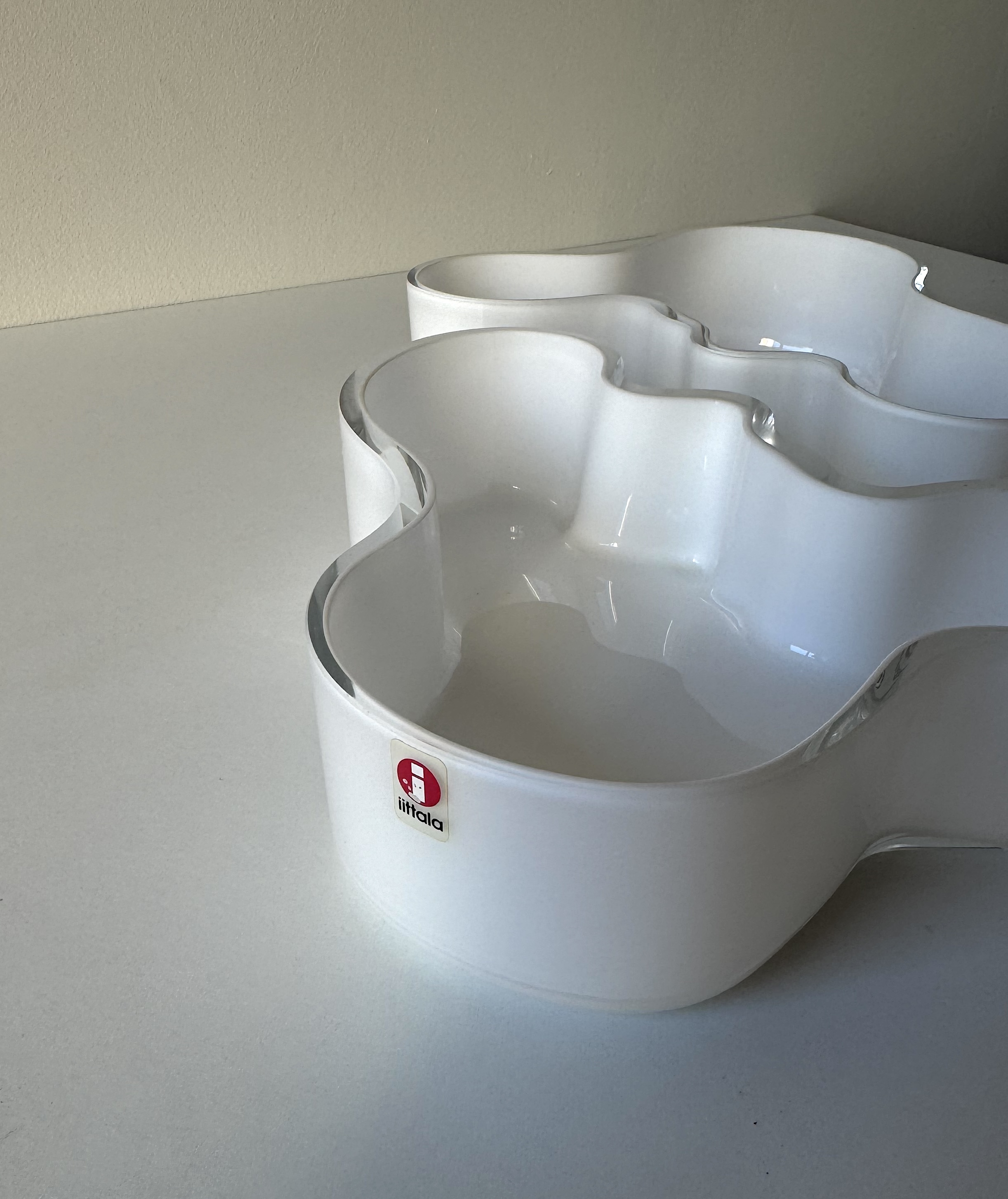 Glass bowls by Finnish company Iittala, design by Alvar Aalto  