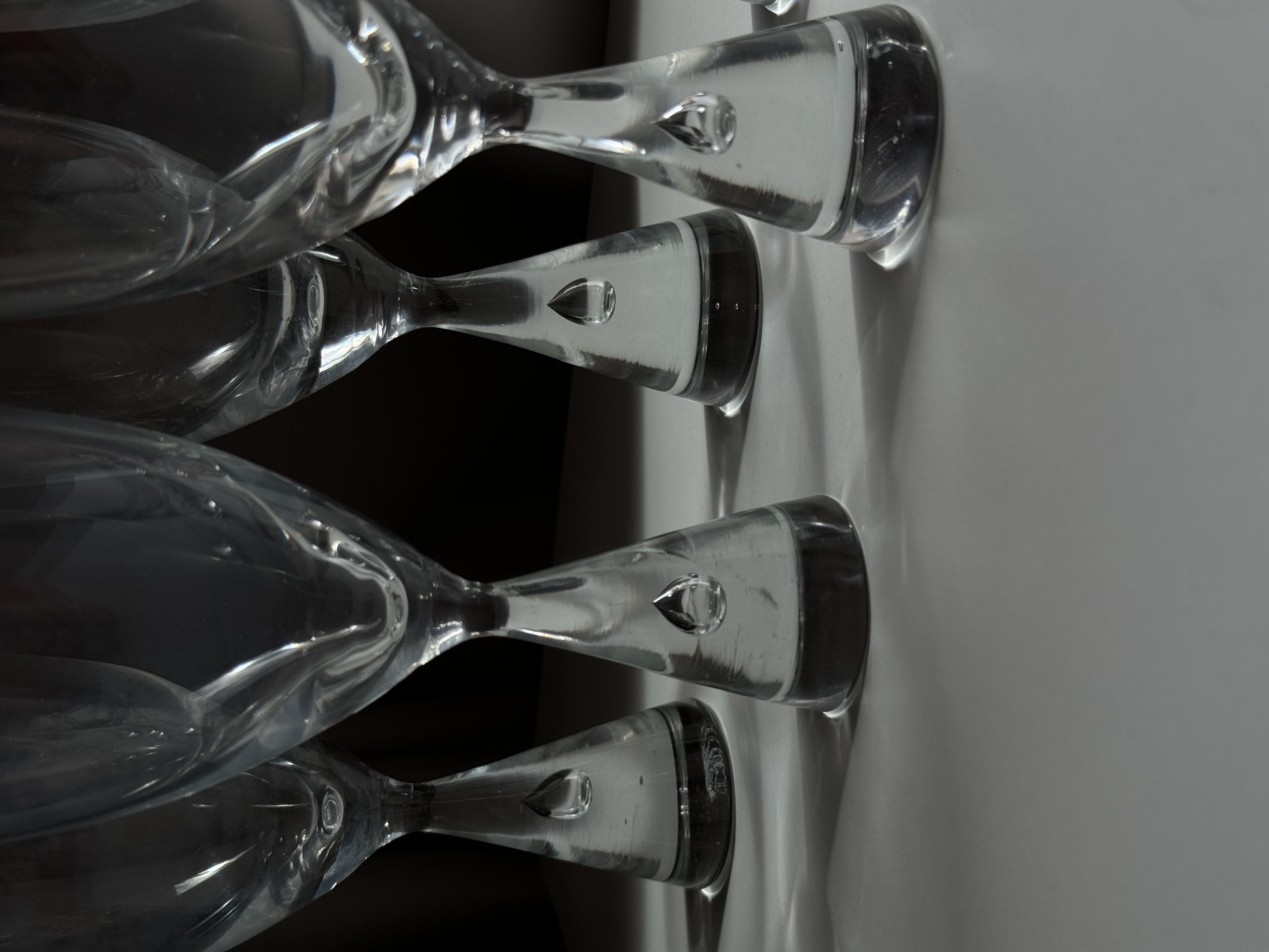 Holmegaard (Denmark) “Princess” Small Wine Glasses (Set x5) Designed by Bent Severin