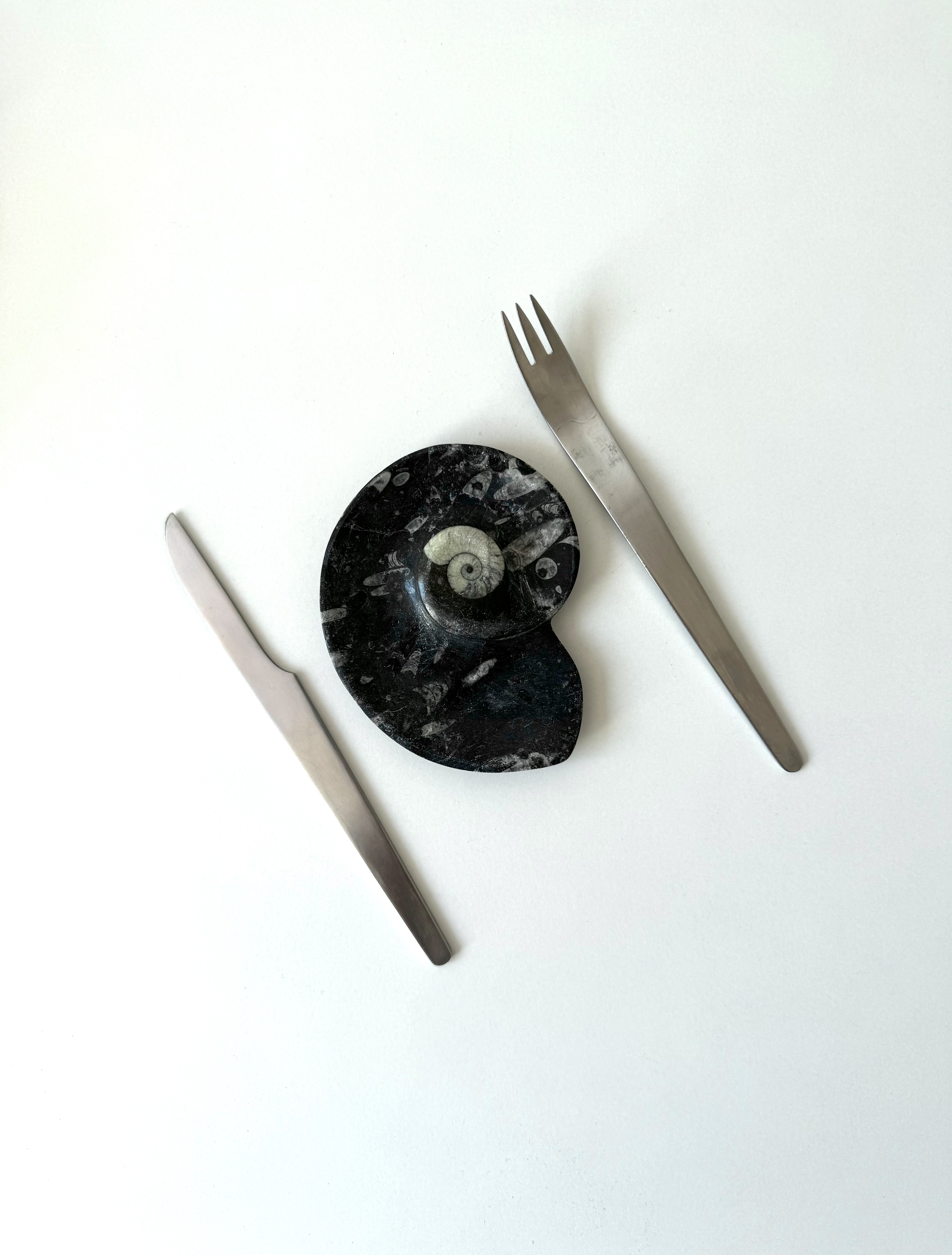 Salad fork and knife/ Mid Century design by Arne Jacobsen for Georg Jensen