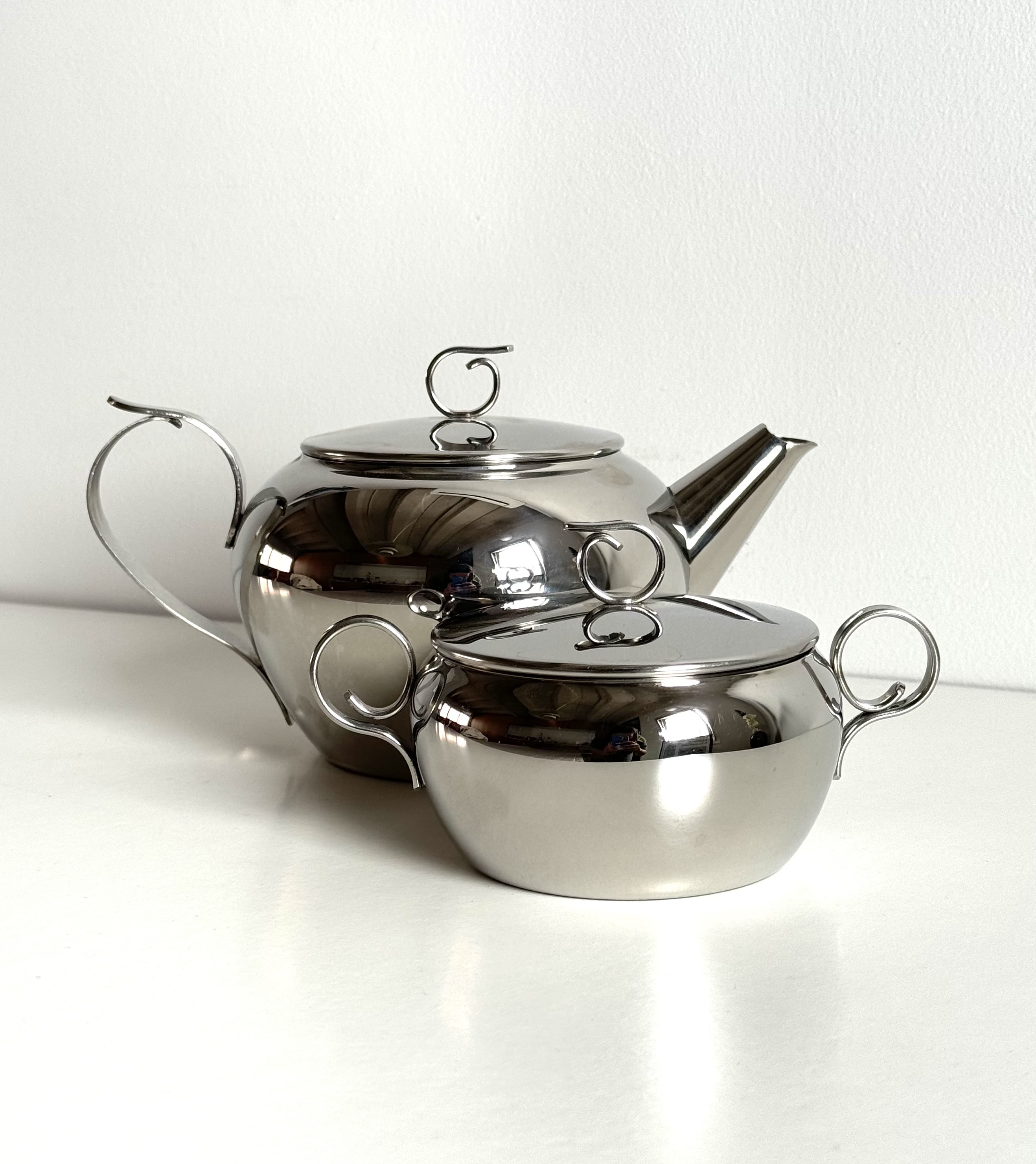 Vintage Teapot and Sugar Bowl Set – Létang Rémy (France, 1970s–1980s)