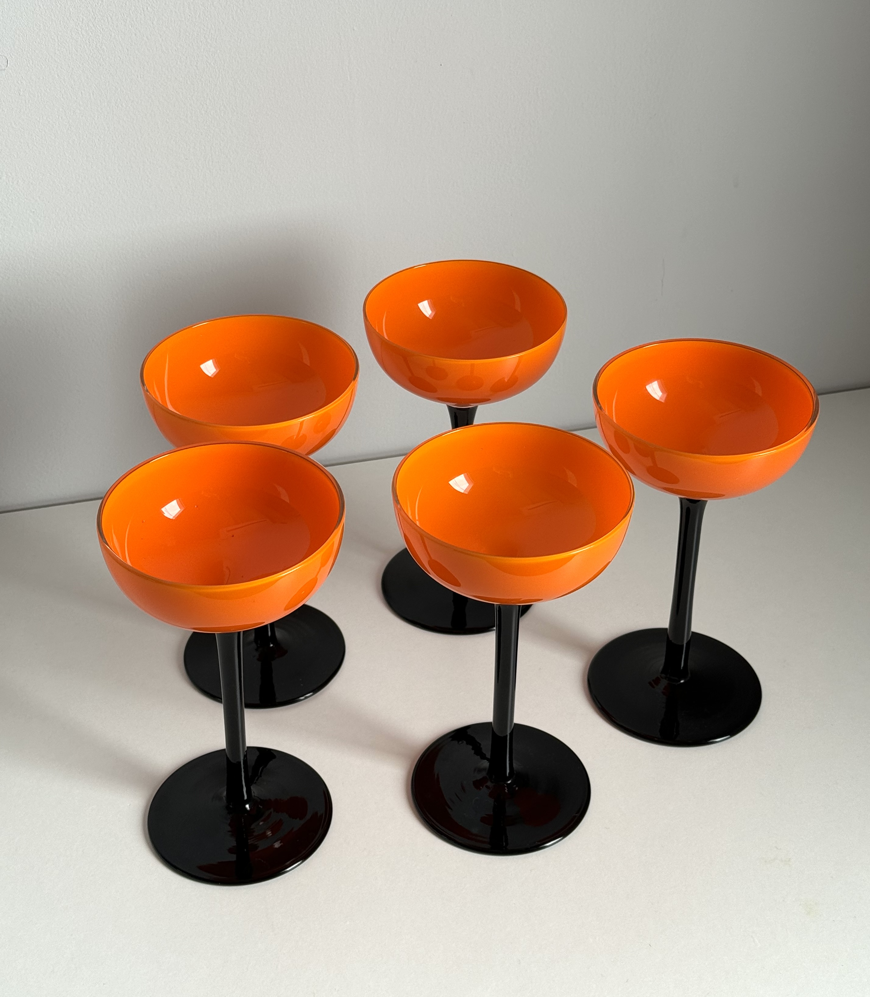 Handmade Murano Glass Champagne Flutes /Italy 