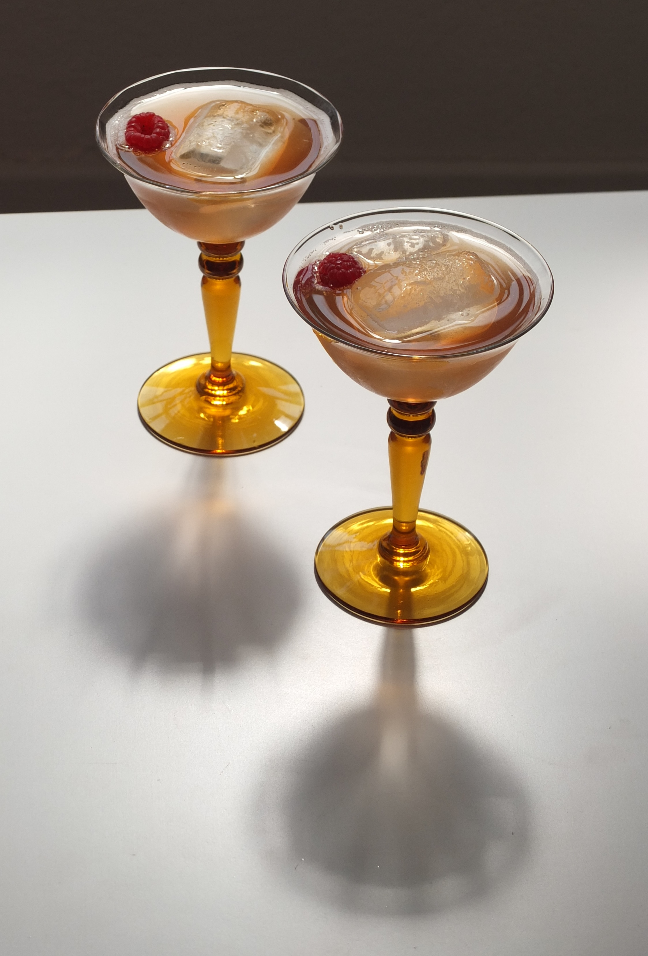 Elegant stemmed glasses for sparkling drinks/ France