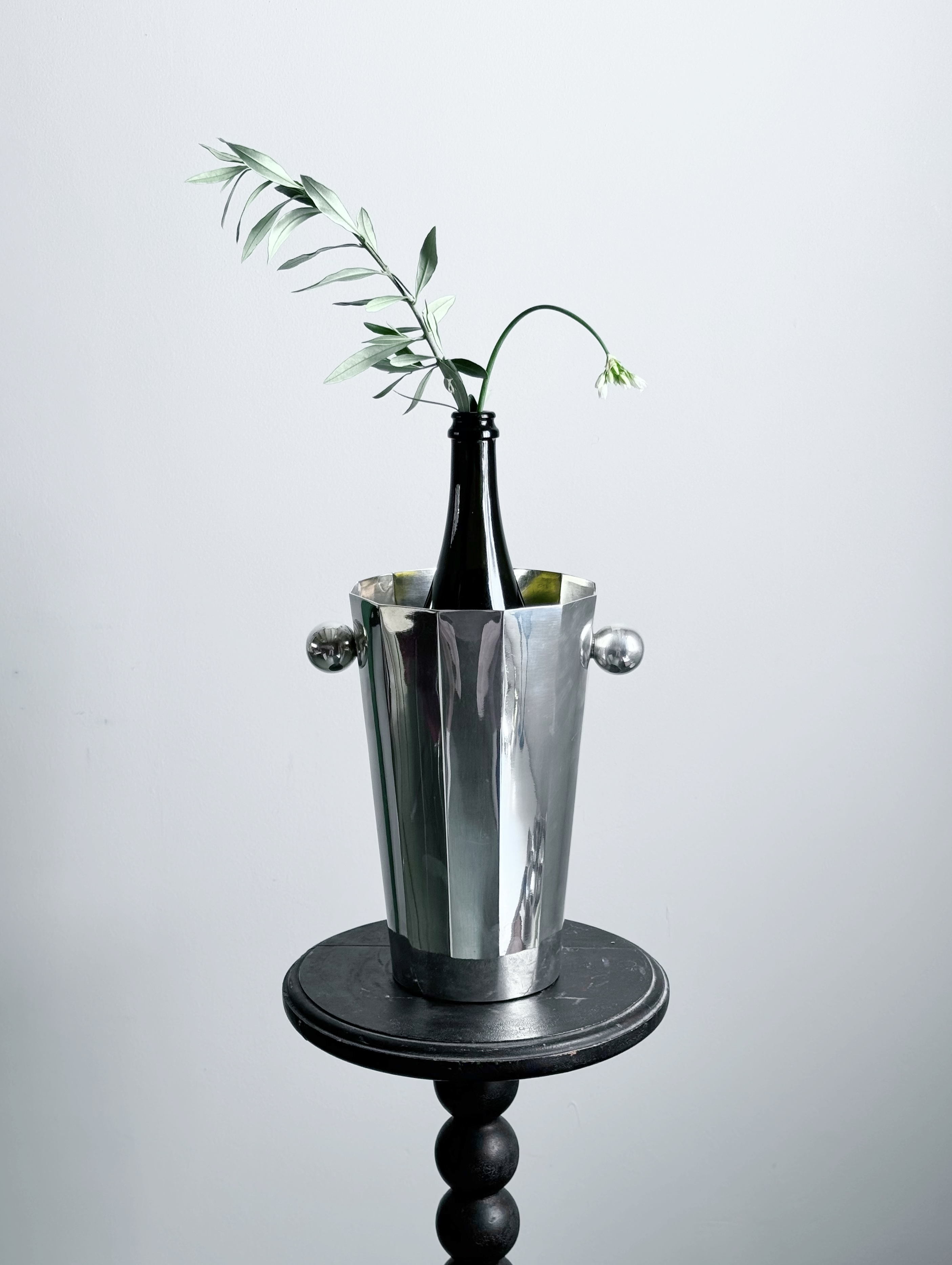Vintage French Metal Champagne Bucket
