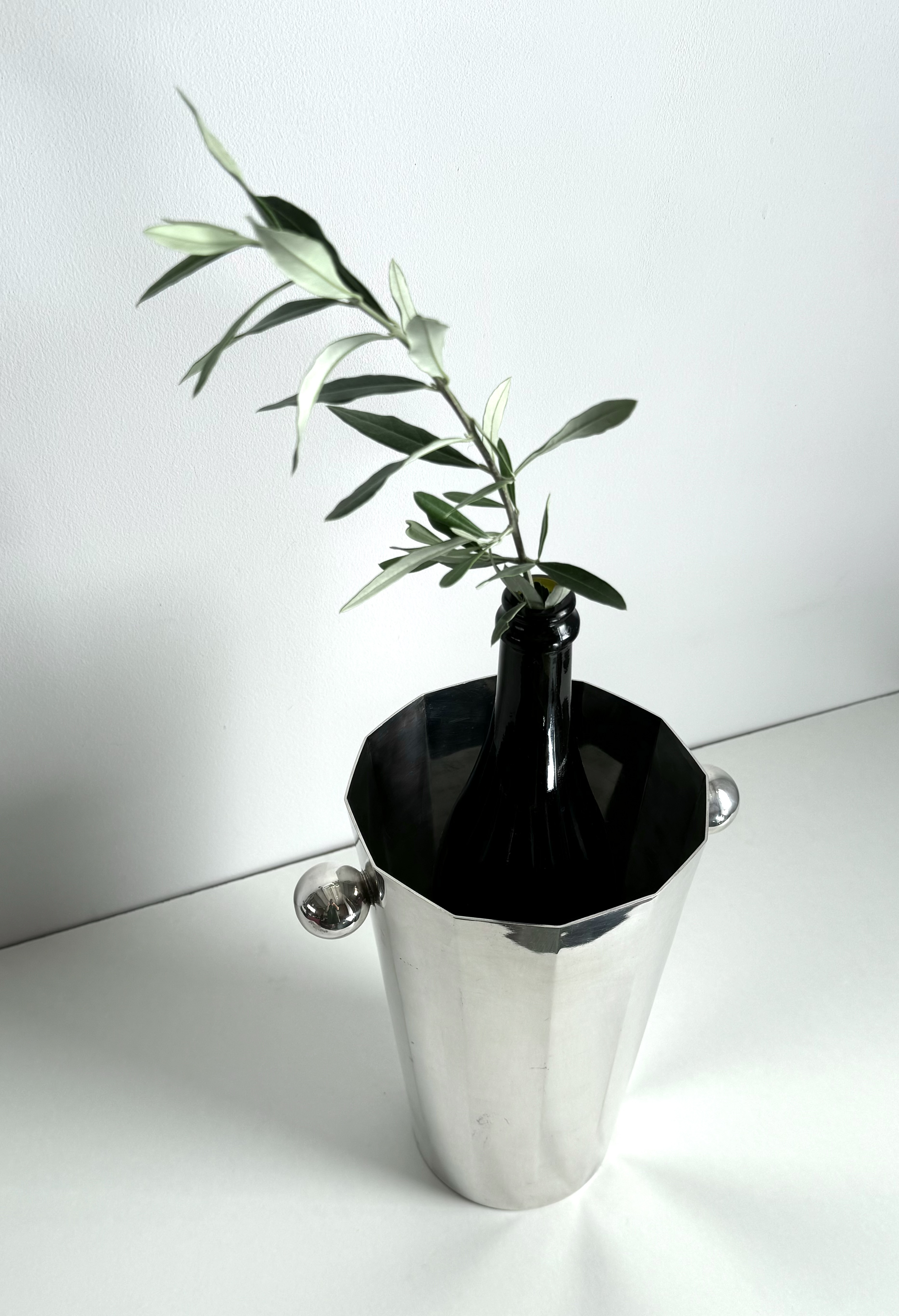Vintage French Metal Champagne Bucket