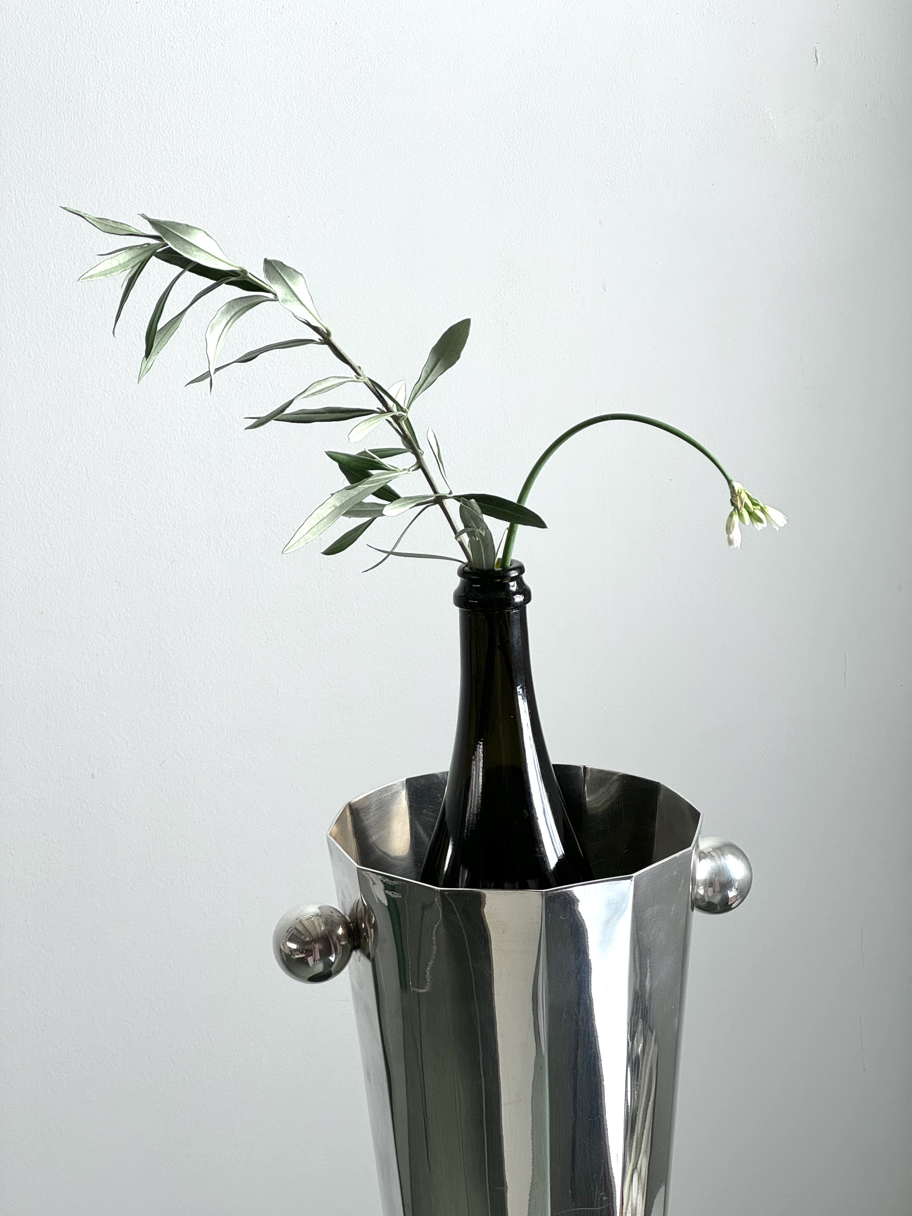 Vintage French Metal Champagne Bucket