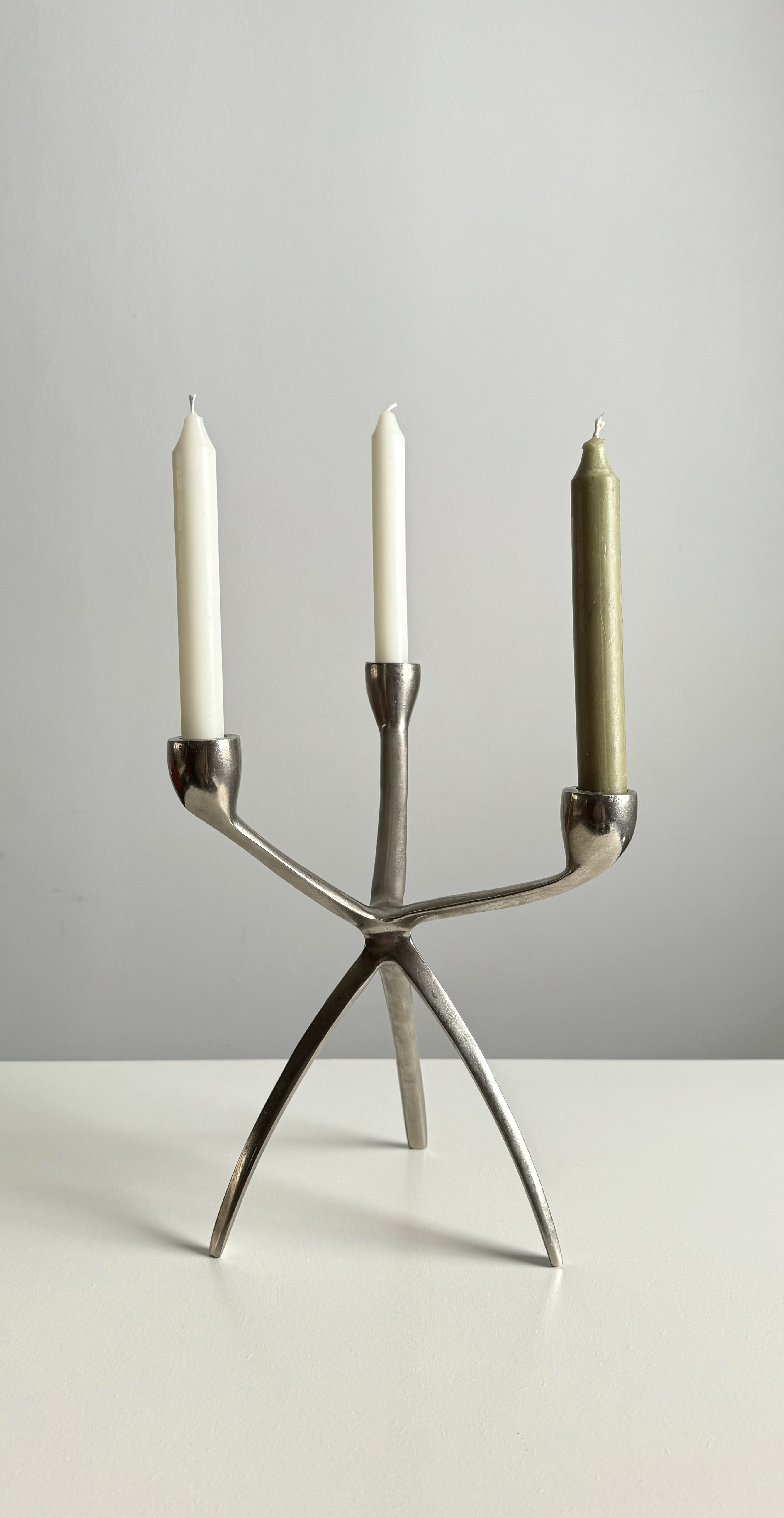 Elegant Metal candleholder for 3 Candles /Germany