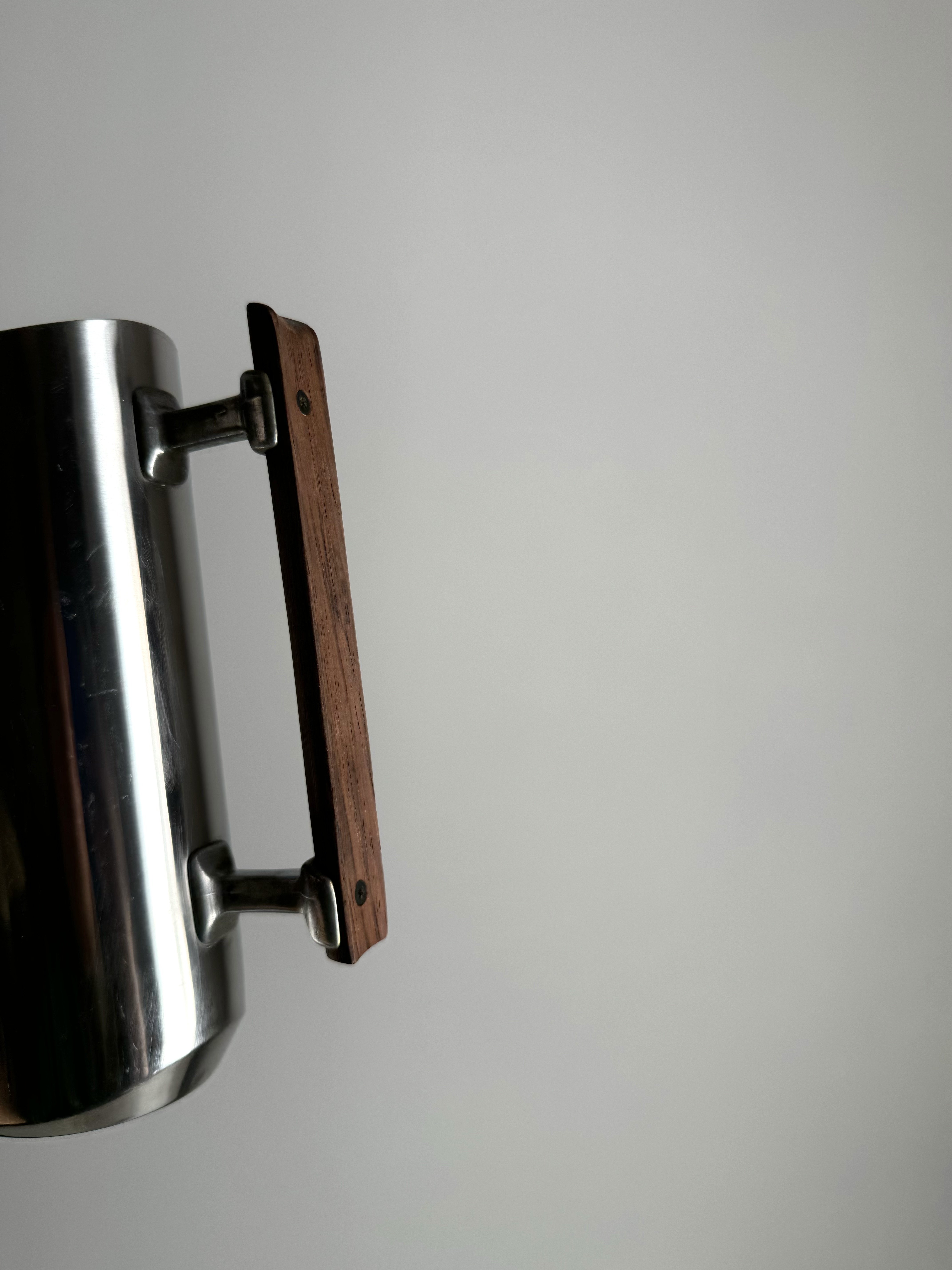Vintage Danish Jug – Stainless Steel with Wooden Handle