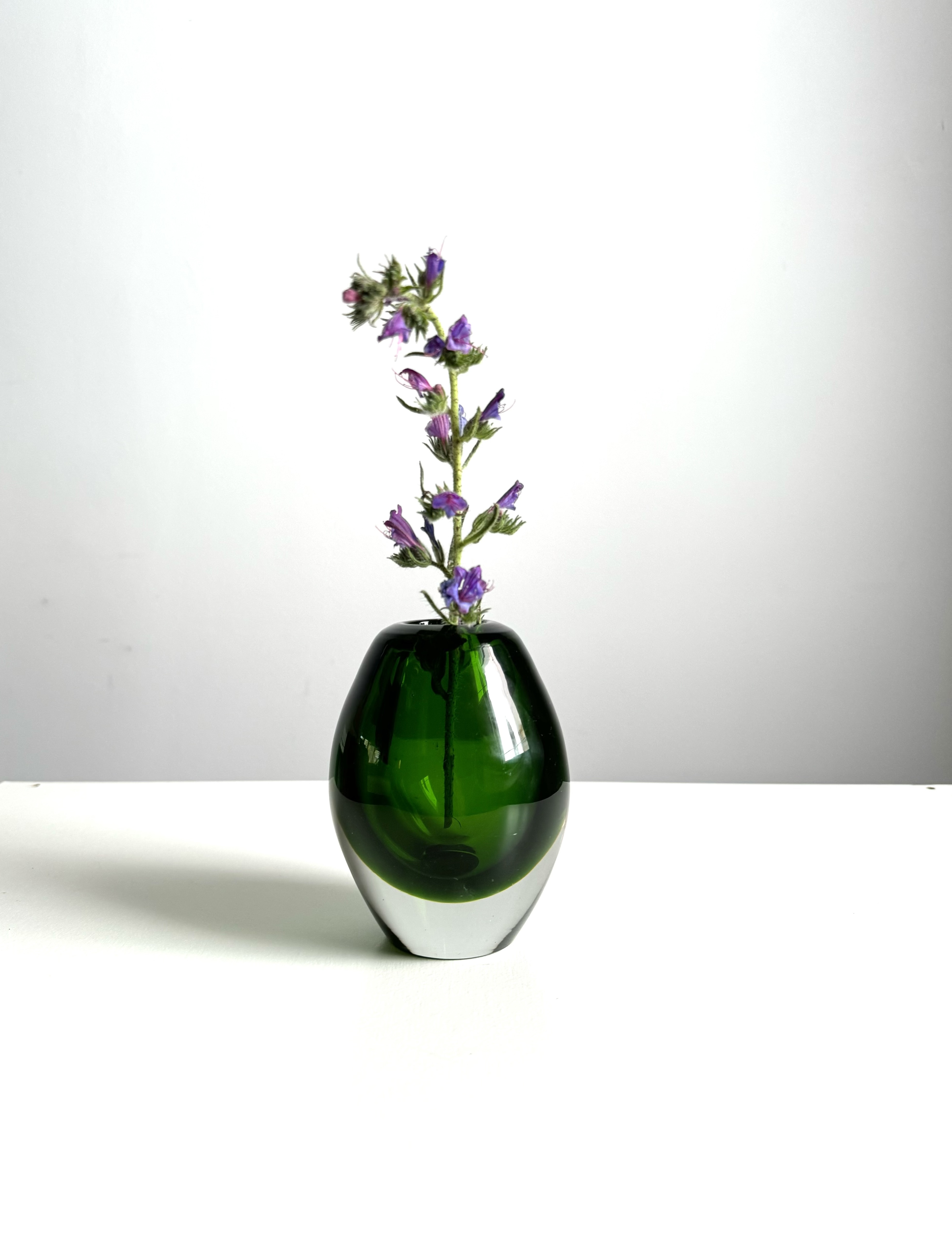 Handcrafted vase by Danish company Holmegaard