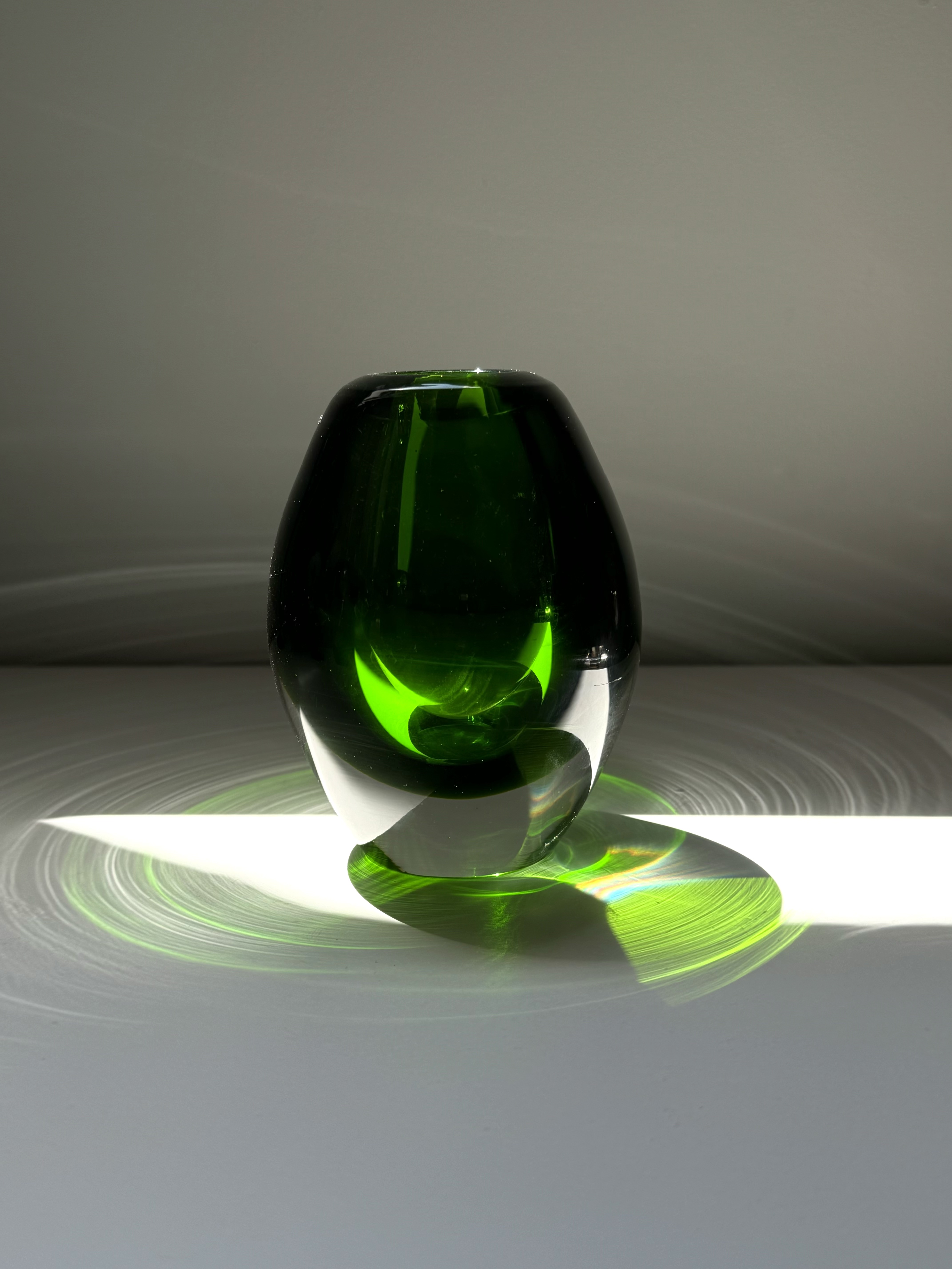 Handcrafted vase by Danish company Holmegaard