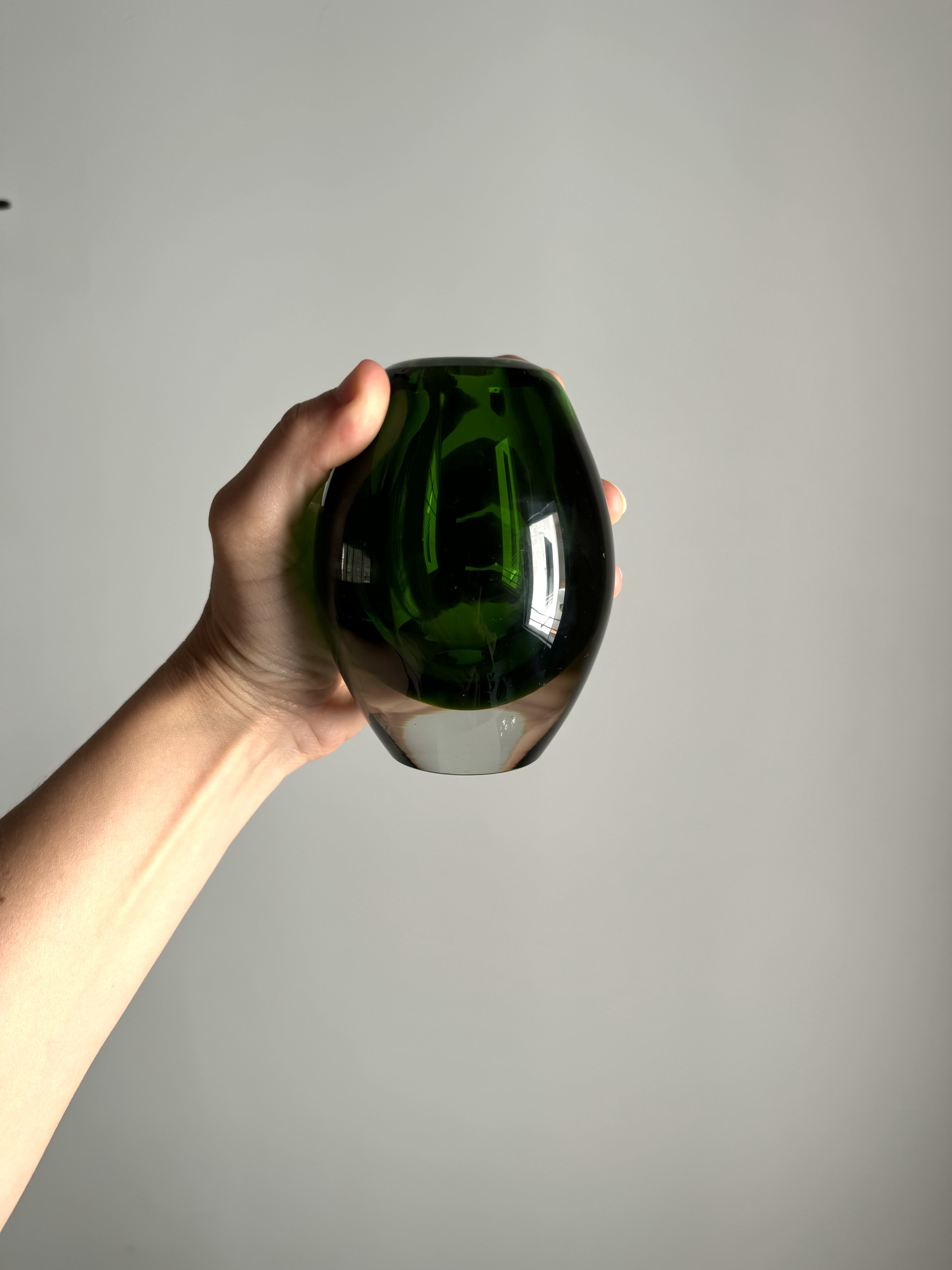 Handcrafted vase by Danish company Holmegaard